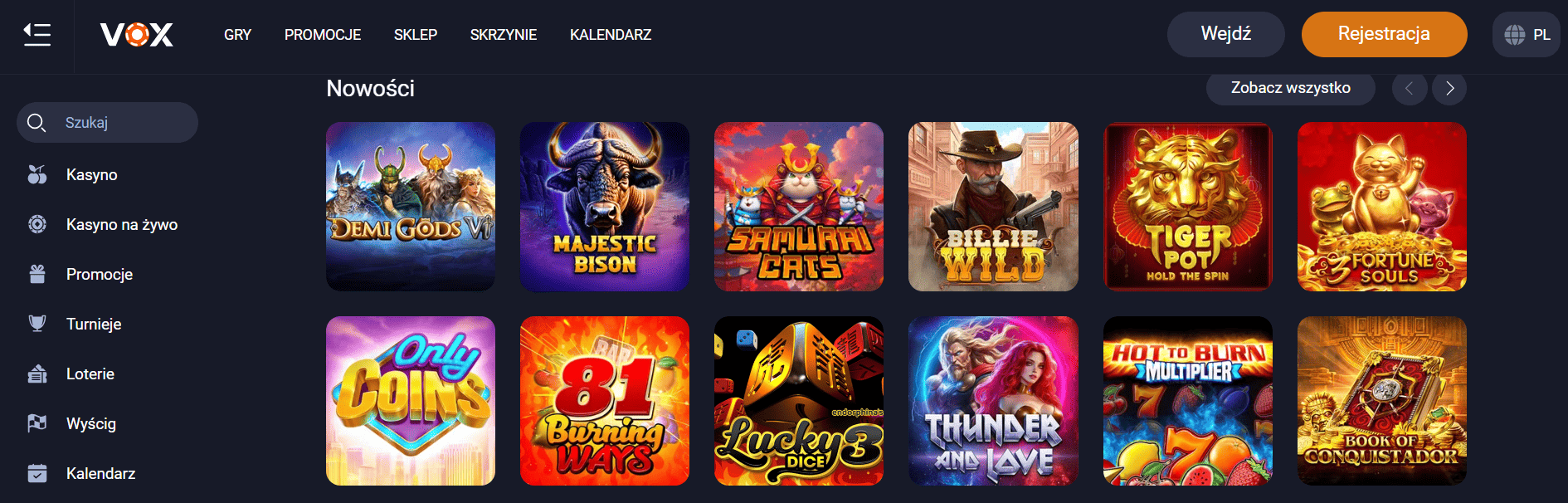 Najlepsze kasyno online Vox